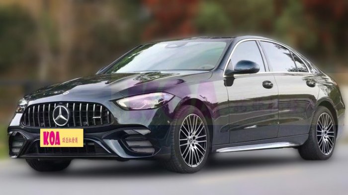 全新 賓士 BENZ W206 改裝 C63 樣式 前保桿 前大包 側裙 後保桿 素材 亮黑後下巴 尾飾管 空力套件