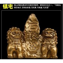 嫃藏閣~已開光純銅3寸雙獅泰山石敢當擺件石敢當可鎮宅避邪護宅擋煞避邪