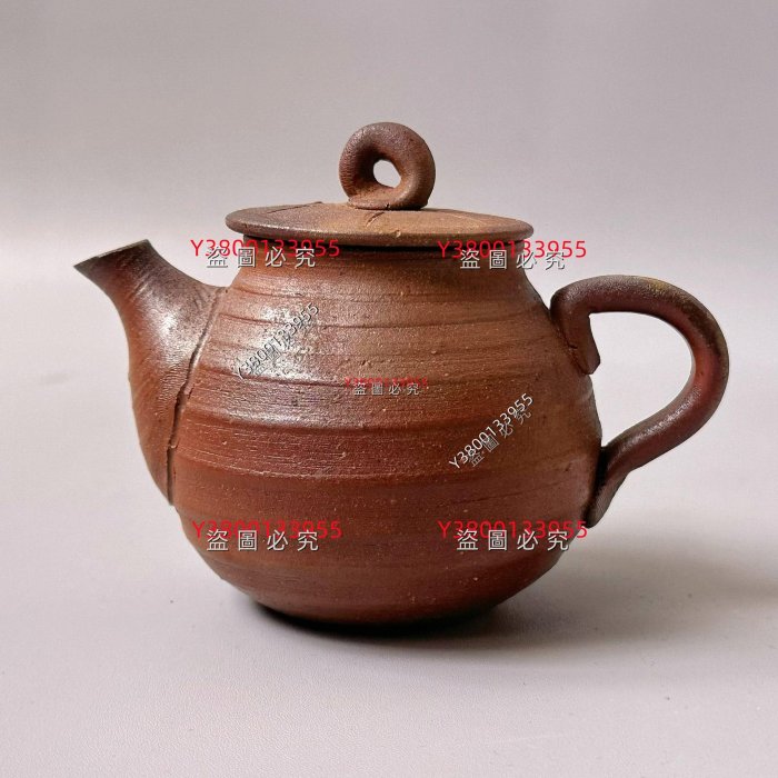 小西陶古早期作.日本備前燒后手急須壺.容量220. 舊藏陶瓷備前燒二手