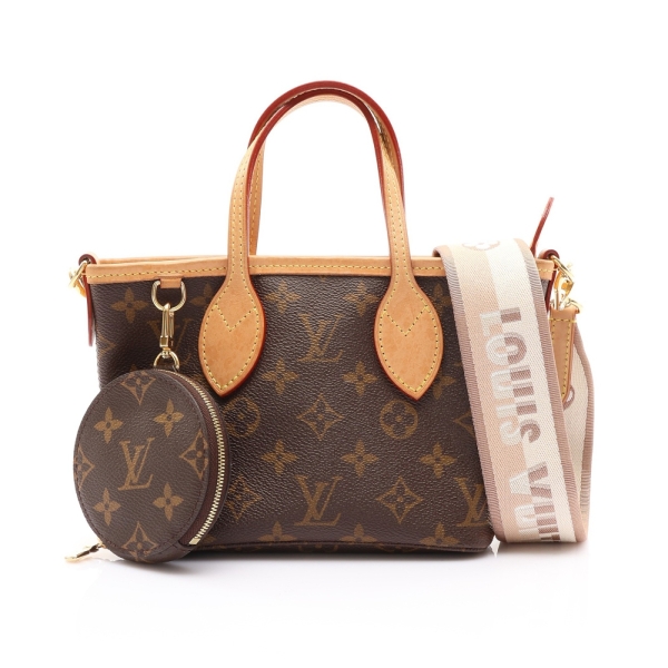 LOUIS VUITTON LV 路易威登 Neverfull BB 兩用包 棕色 原花帆布 M46705 【二手名牌BRAND OFF】