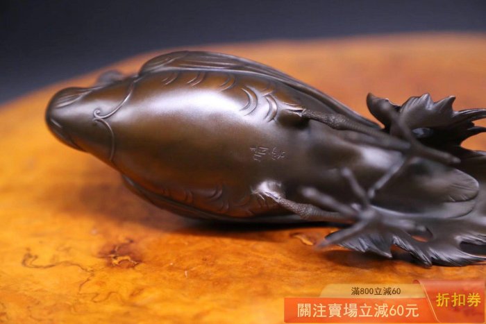 可議價明治時代金工師加納晴雲作《蠟型鑄銅制鳳凰香爐》 日本古美術