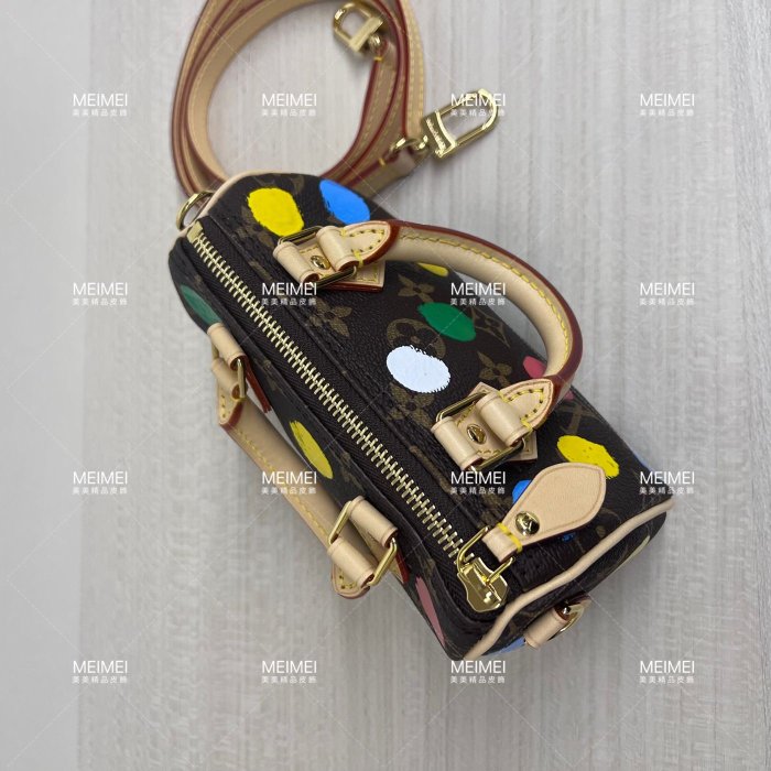 30老店預購LOUIS VUITTON Monogram Nano Speedy MINI LV x YK 草間彌生