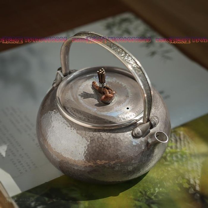 純銀保証 北村靜香豆莢銀手口打出 湯沸 茶道具 純銀保証 北村靜香豆莢銀手口打出 湯沸 茶道具