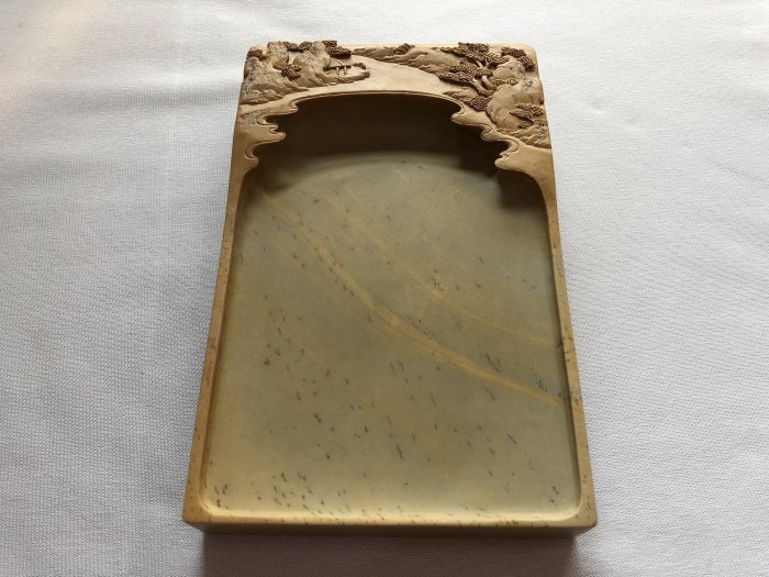 藏書樓】端硯(綠端，山水門字硯) | Yahoo拍賣