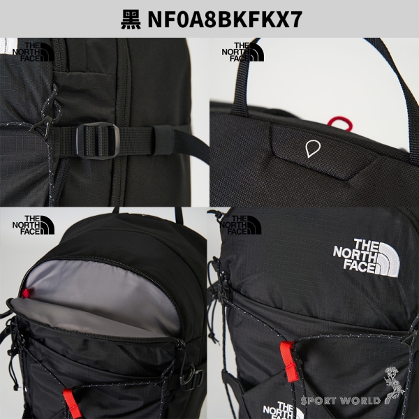 The North Face 北面後背包防潑水雙向拉鍊棕/黑【運動世界