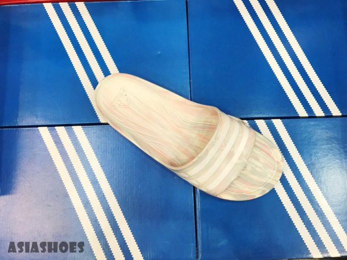 帝安諾-ADIDAS DURAMO SLIDE 一體成形 防 輕量 拖鞋 潑墨 灰粉 S77685