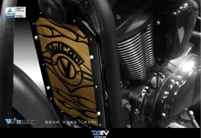 【R.S MOTO】KAWASAKI VN900 水箱護網 造型款 黑鋁框 DMV