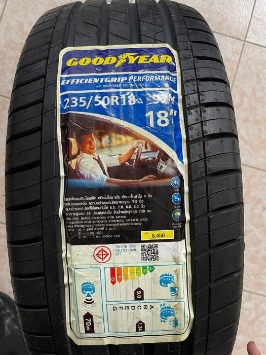三重近國道 ~佳林輪胎~ 固特異 EGP 235/50/18 22年 泰國製非 UC6 SUV SP9 CT60