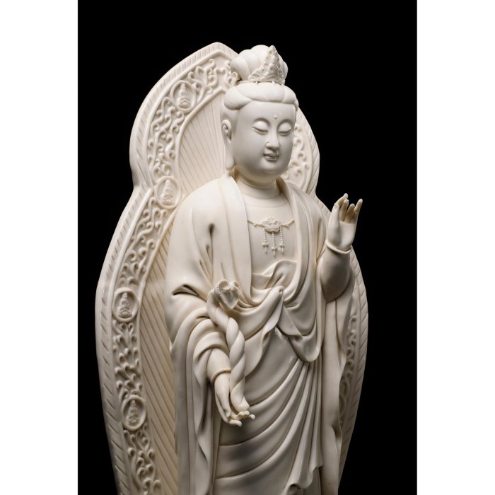 白磁觀音像 何朝宗 置物 東方拍賣-老件德化白瓷如意觀音造像款何朝宗重7kg(EH-SAKT01)限