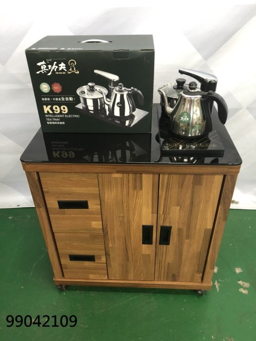 弘旺二手家具生活館】全新/庫存集層木色泡茶櫃泡茶推車泡茶車功夫牌泡