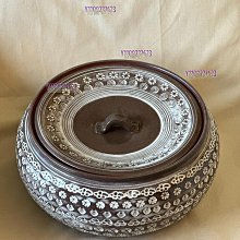 染付金蘭手山水文扇面文水指建水蓋 置物 時代物 染付金蘭手山水文扇面