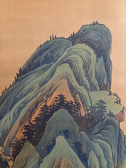 TX20《趙孟頫山水》絹本牙軸四尺手繪畫心材質絹本裝裱尺寸長214cm*寬