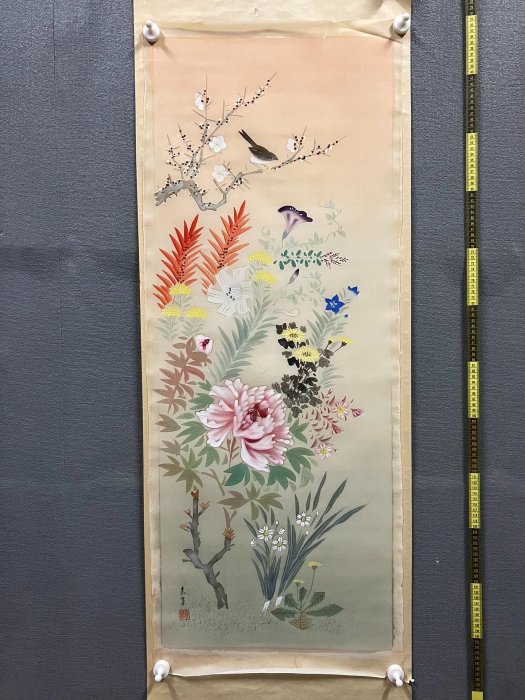 嚴選民國時期《花鳥畫》國畫精品字畫，絹本藝術品尺寸825071103