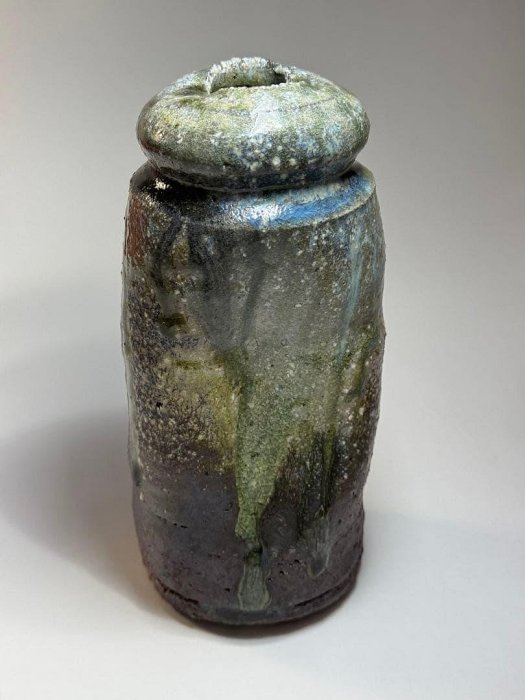 越前唐津燒】三好健太郎製花瓶18公分割竹式登窯| Yahoo拍賣