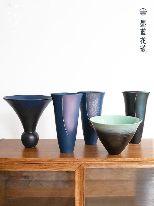 日本進口池坊花器禪意日式花道插花陶瓷器皿生花立花插花培訓-興龍家居