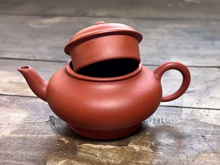 ★072361 中国 宜興 急須 朱泥　★