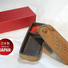 NAGAE~日本製造~高岡銅器~102-09~印泥盒~馬場忠賓~鑄鐵~茶色~3.2*4.5