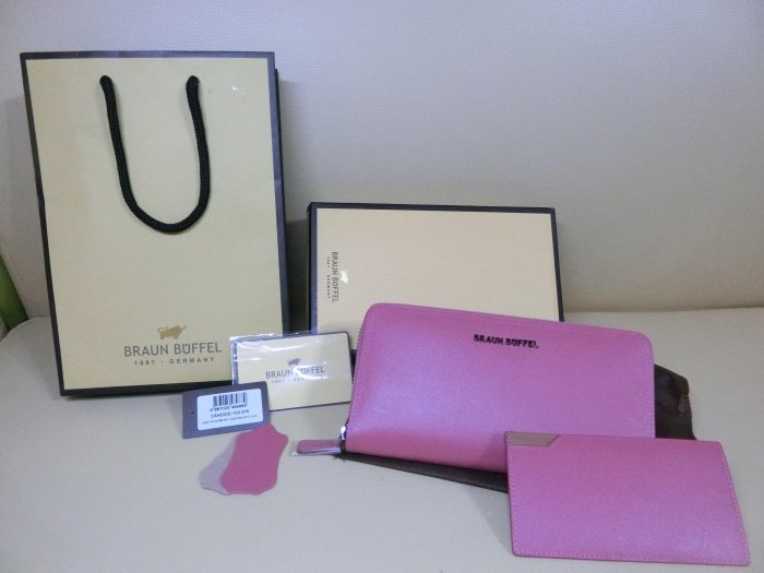 全新正規精品 Braun Buffel 德國小金牛頂級皮革拉鍊發財包 鈔票長夾 證件卡夾/零錢包 禮物出清價＄1600起（5日標）+原廠專屬卡夾
