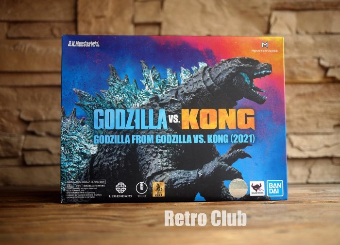 Retro CLUB【一元起標】【全新】萬代 S.H.MonsterArts Godzilla vs Kong 2021 哥吉拉 C260727