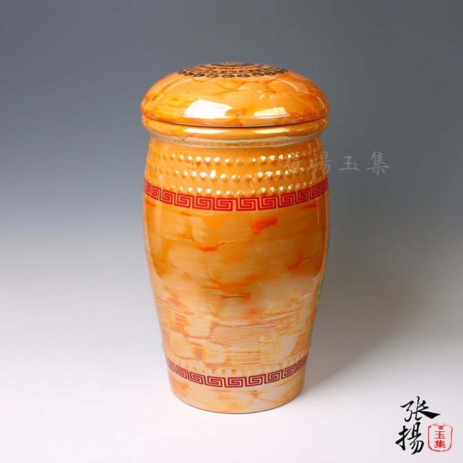 張揚玉集】紅寶陶瓷松鶴大金斗骨灰甕骨灰罐骨灰罈1 (我最便宜) 靈骨塔