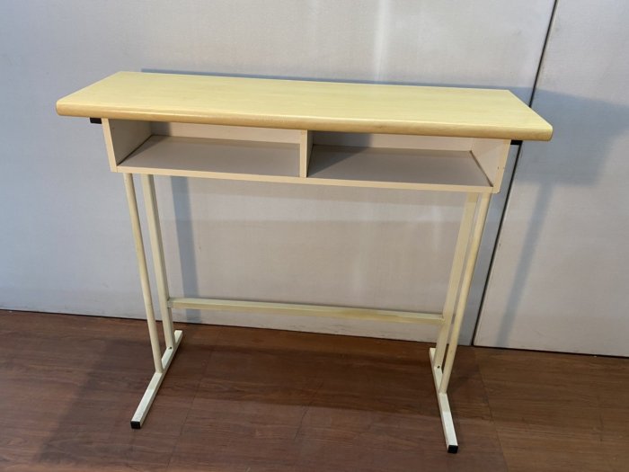 木紋色上課桌 會議桌 吧檯桌 二人坐桌椅/補習班雙人坐課桌/書桌/補習班桌/上課桌/工作桌 A2196【晶選二手傢俱】