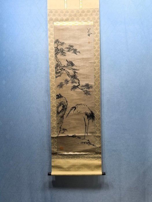 LH 807  八大山人  精品紙本花鳥  畫心尺寸38✕124釐米 字畫 書法 山水850