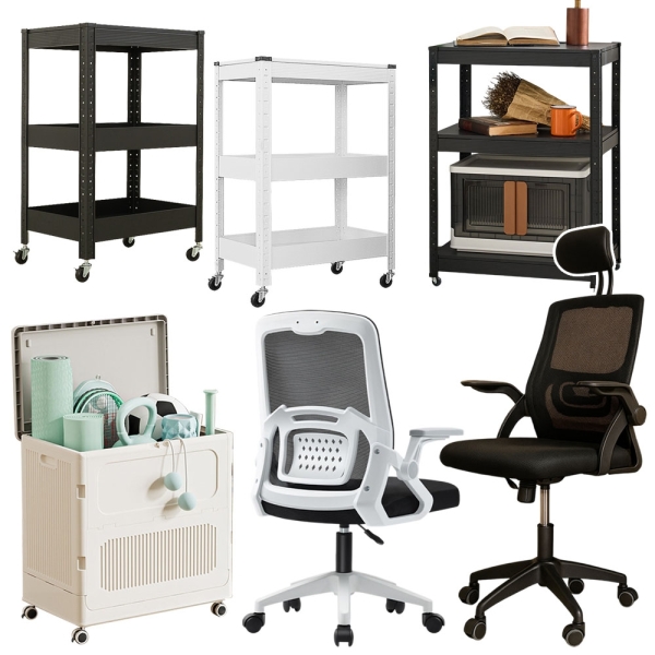 (時時樂限定)居家用品任選 【品樂生活】荷包君電腦椅 逍遙椅 120L收納箱 角鋼推車 角鋼架 辦公椅