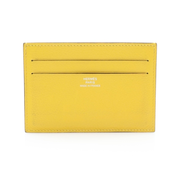 HERMES 愛馬仕 Citizen Twill 卡夾 名片夾 那不勒斯黃 Evercolor牛皮 D刻 【二手名牌BRAND OFF】