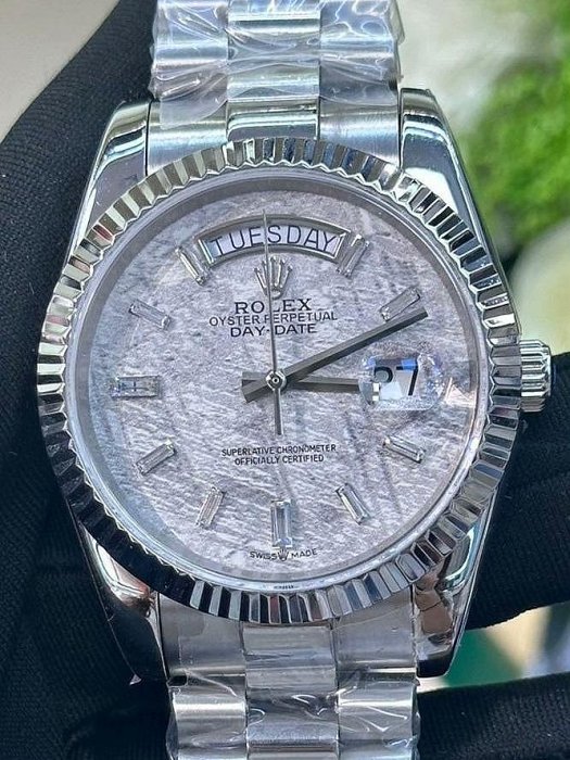 精品勞力士228239隕石盤白金dd。勞力士在玩盤面這塊就問還有誰!隕石盤【祿卡商店】