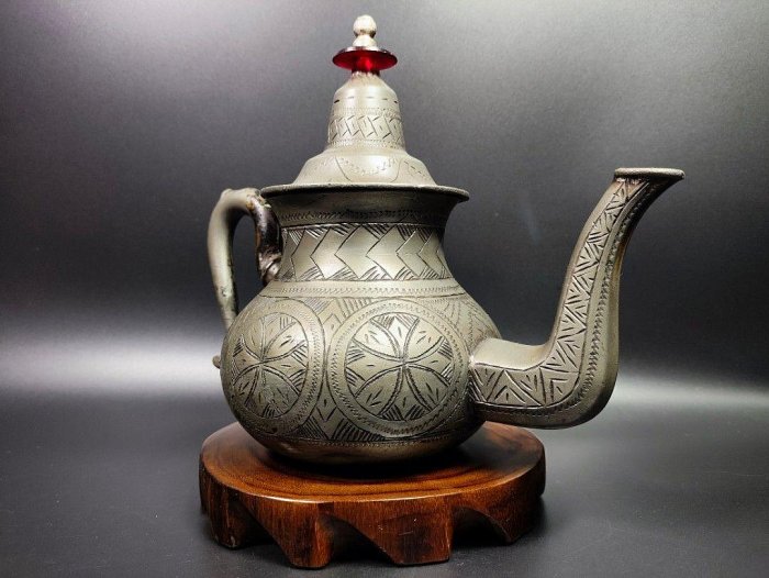 早期老錫物件- 摩洛哥錫壺/茶壺（古董/老件/收藏/擺件/精品/杯子/錫器
