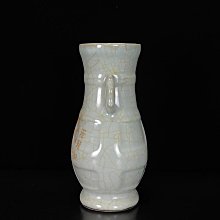 宋官窯冰裂紋御題銘文雙耳賞瓶汴京官窯款14.5x23.5厘米250 瓷器
