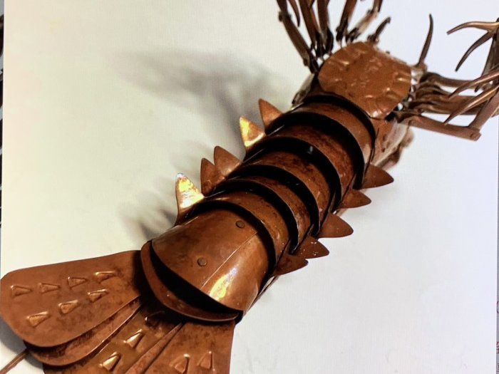 五十一代　明珍宗之作　銅海老　自在置物　共箱付　床置飾物 五十一代 明珍宗之作 銅海老 自在置物 共箱付 床置飾物 - メルカリ