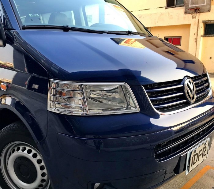 IDFR-汽車精品 VW 福斯 T5 03-09 鍍鉻大燈框 前燈飾框 精品 改裝 配件