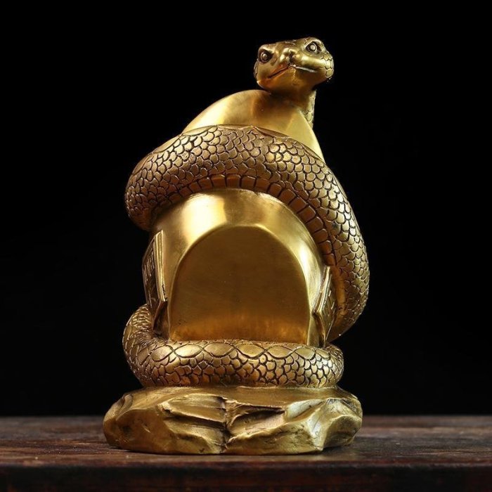 銅蛇金屬蛇風水擺件吉祥物家居裝飾品工藝品十二生肖蛇【爆款特賣