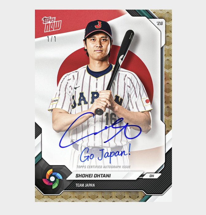 已結單! 請勿再作任何更動! [預購] 2026 Topps Now WBC 世界棒球經典賽 日本隊 Team Sets 可拚大谷翔平 山本由伸 村上宗隆 簽名