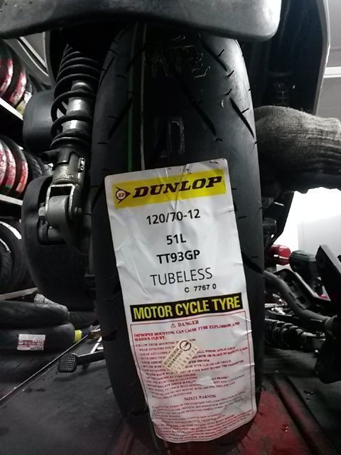 欣輪車業 DUNLOP 登陸普 TT93GP TT93 120/70-12 安裝1900元