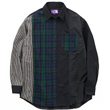 THE NORTH FACE PURPLE LABEL Plaid Patchwork Shirt 日本紫標