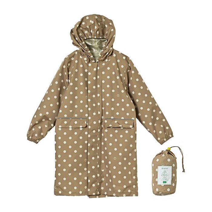 日本KiU 兒童雨衣 K137L-298 和平波卡圓點(L) 一萬耐水壓 (120-140cm)
