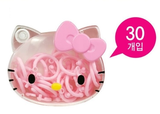 asdfkitty*KITTY 臉型收納盒+塑膠卡片環 活頁圈-韓國製 正版商品
