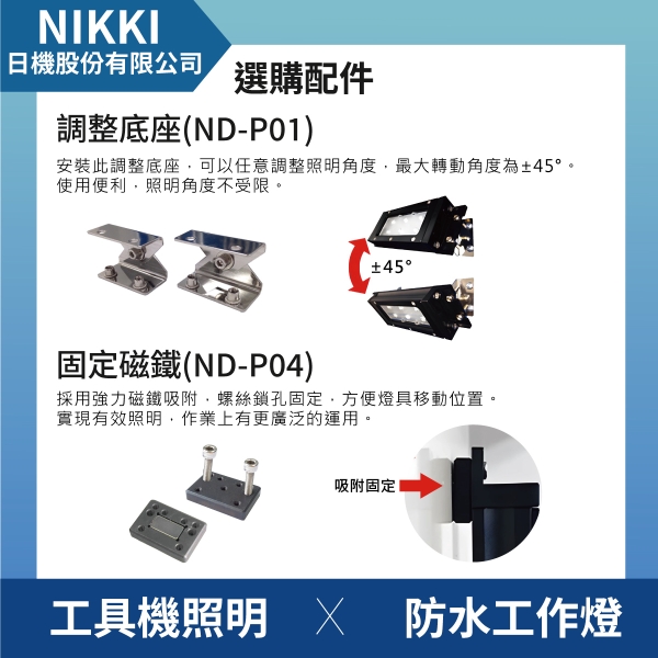 日機】機台工作燈NLE20CN-DC-S 防水工作燈工具機照明工業機械內部皆