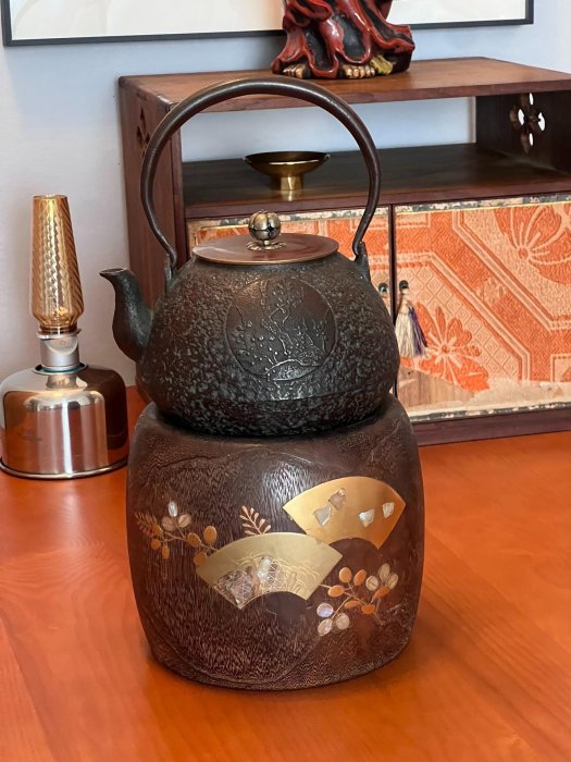 日本金蒔繪螺鈿桐木火缽桐木炭盆炭火缽實木嵌螺鈿稀| Yahoo拍賣