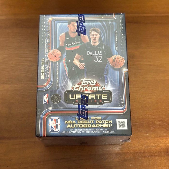 [現貨] 2025-26 Topps Chrome Update Value Box全新未拆一盒 抽Cooper Flagg Debut Patch Auto