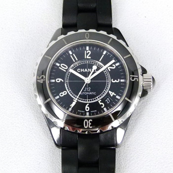 【一元起標】CHANEL香奈兒(38mm) J12-H0684 自動上鍊機械腕錶(附盒書)
