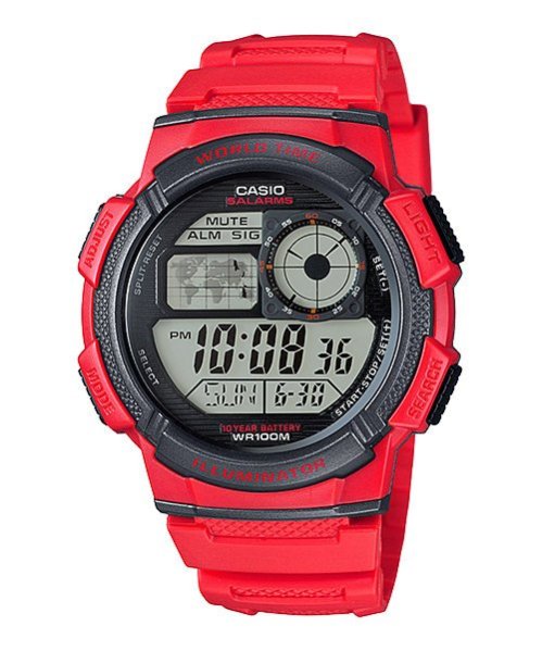 【CASIO 專賣】簡單時尚 AE-1000W-4A 電子錶 LED照明 防水100米 碼錶 AE-1000W