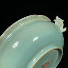 宋汝窯清涼寺御製款雙耳洗，高7.5直徑21cm，200568 瓷器官窯汝窯【古雲