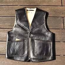 生來狂野一元起標全新日本製 The Real McCoy's 民間版C-3皮毛一體綿羊毛皮飛行背心L號Made in Japan可刷卡