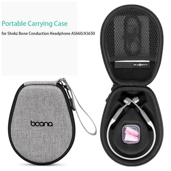 Shokz 骨傳導耳機硬殼手提收納包 適合韶音AS650 AS660 收納旅行便攜式耳機盒