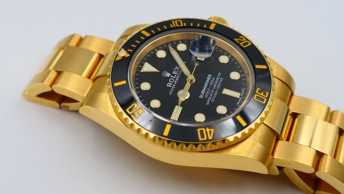 【美好時光】ROLEX 勞力士116618LN 18K金黑水鬼盒單全美品 126618參考