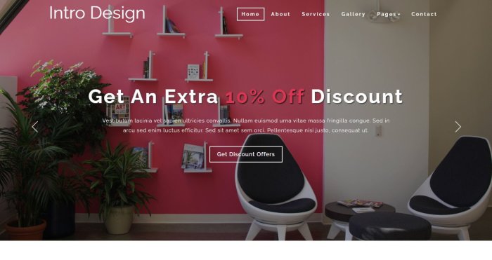 Intro Design Interior Category 響應式網頁模板、HTML5+CSS3 #92077 | Yahoo拍賣