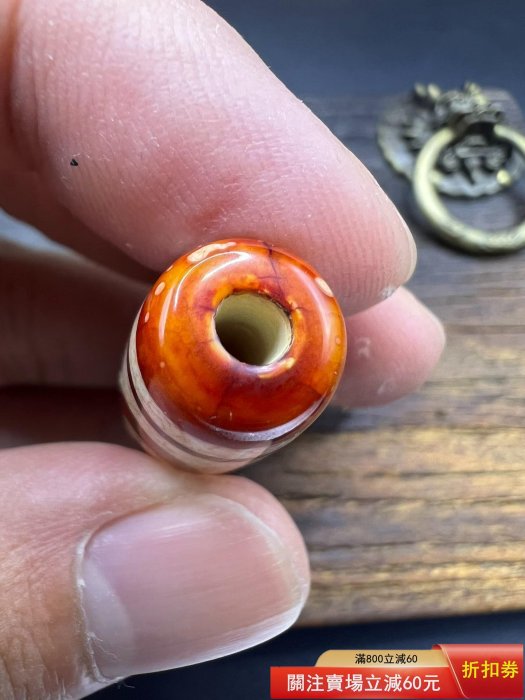 天珠藏區回流，至純系列，老一代龍鱗鳳血六瓣蓮花虎牙天珠老料羊肚石